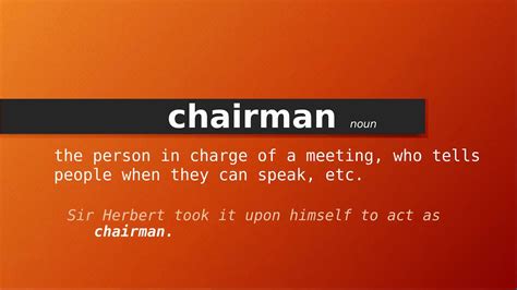 chairman in tagalog|CHAIRMAN Meaning in Tagalog .
